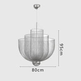 Modern New Indoor Decorative Simple Birdcage Chandelier Mesh Metal Design Living Room Dining Room Light Lobby Mesh Chandeliers
