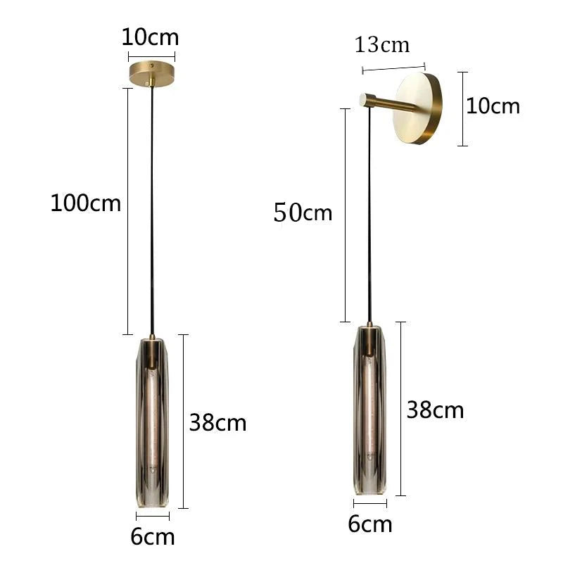 Luxury Pure Copper Crystal Pendant lamp Indoor living room dining room bar counter bedroom bedside hanging lamp