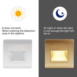 Recessed PIR Sensor Stairs Wall Lamp Indoor Stairs Wall light Corridor Lamp AC85-265V Wall Stairs Lighting Sensor Lamp For Home