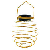 Solar Spiral LED Light Hanging Lantern Solar Spring-Shaped Garden Light Outdoor Waterproof Pendant Light for Patio Porch