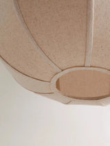 Japanese Wabi-Sabi Linen Fabric Pendant Light - Nordic Medieval Lantern Chandelier Hanging Ceiling Lamp Fixture for Living Room, Restaurant & Homestay Decor