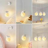 Nordic Little Bear LED Pendant Light - Minimalist Kids Chandelier Hanging Lamp