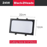 Ultra-Thin Square LED Recessed Downlight - 9W 12W 24W Ceiling Grille Panel