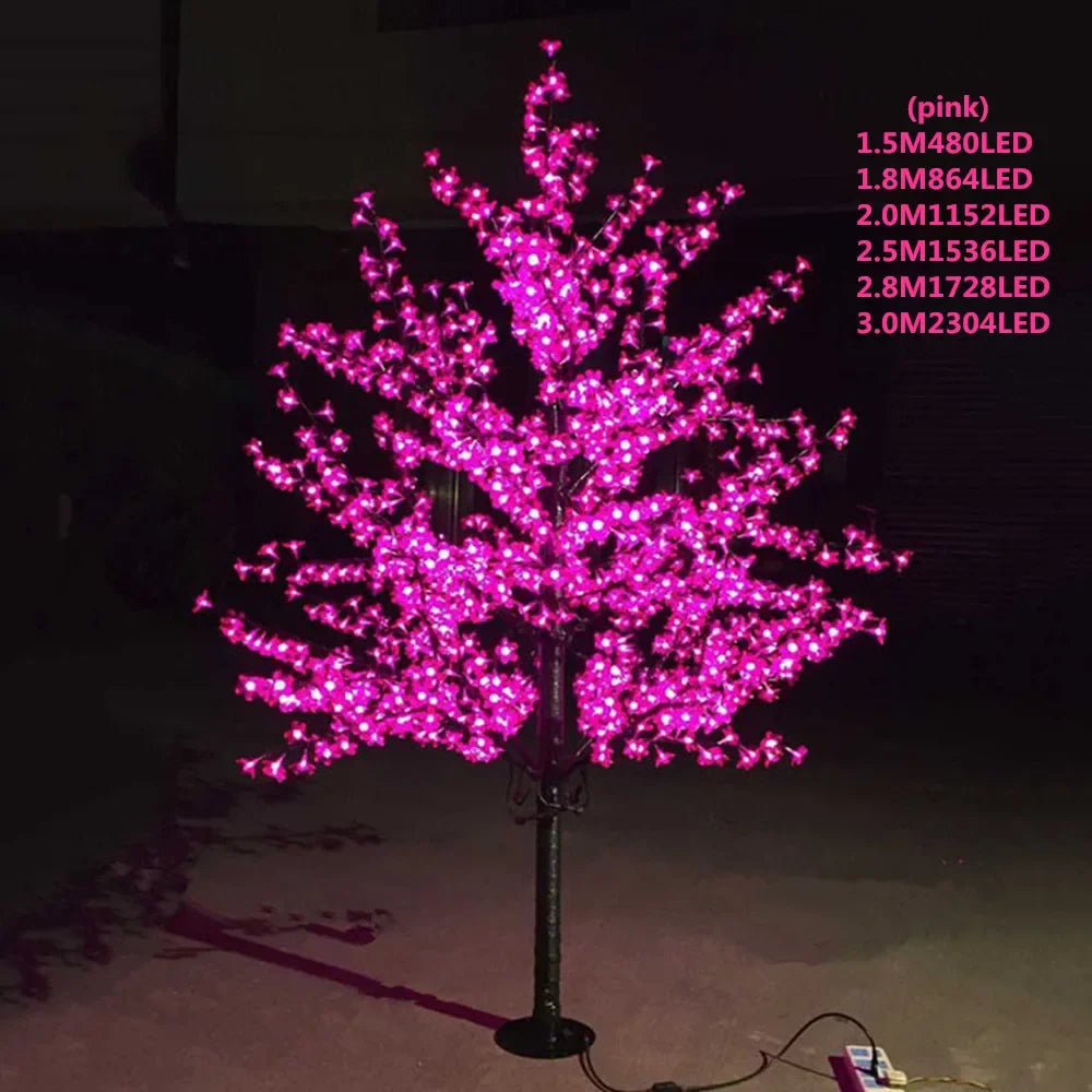 New 6.5ft Height Led Artificial Cherry Blossom Tree Light, Christmas Light, Outdoor Use, 110 V, 220v