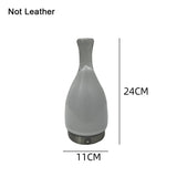 Nordic Atmosphere Creative Glass Bottle LED Table Lamp Leather Bedroom Bedside Bar Portable Outdoor Camping Light Charging Art