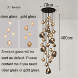 Modern Staircase LED Ceiling Chandelier - Luxury Long Hanging Pendant Light for Living Room