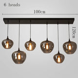 Modern LED Glass Ball Pendant Lamp for Living Room Bedroom Dining Kitchen - Indoor Hanging Chandelier Home Decor Light