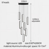 Minimalist Staircase Chandelier Nordic Modern LED Pendant Light Ceiling Lamp Hanging light For Living Room Restaurant Villa Loft