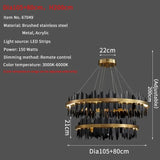 Modern Chandeliers For Dining Room Living Room With Remote Control LED Hanging Lamp Kitchen Island Pendant Light Lustre Fixtures