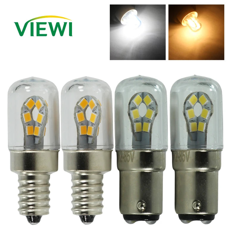 Mini LED Corn Light Bulb (B15 / B15D / E14, 3W) - AC110V/220V & DC12V/24V Spotlight for Refrigerators, Sewing Machines & Appliances