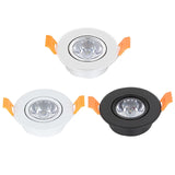 Aluminum Round LED Recessed Downlight (1W/3W, AC 85–265V) - Dimmable Spotlight with Driver (50mm Cutout)