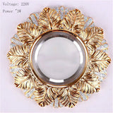 Art Decor Golden Leaf Resin LED Recessed Downlight (5W 220V) - Luxury Retro Ceiling Spotlight Fixture for Foyer, Corridor, Hallway & Hotel Decor