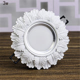 White Feather Resin LED Recessed Downlight - Adjustable Angle Art Ceiling Spotlight Fixture for Living Room, Office & Restaurant Decor