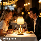 Cordless LED Table Lamp Fabric Desk Lamp Rechargeable Night Light for Bar Dining Room Restaurant Atmosphere Decor Lamp