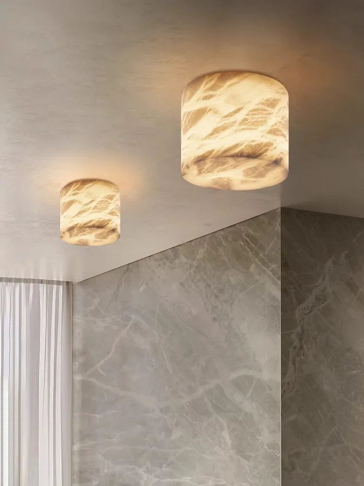 Modern Home Decoration Small Marble Ceiling Lamp Led 2024 New Design Spanish Marble Lusters for Bedroom Hallway