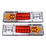 2Pcs LED Taillights Assembly - Universal Turn Signal Brake Stop Reversing Light