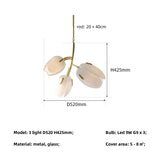 Romantic Tulip Buds G9 Chandelier Colorful Glass Shades Pendant Lights Lustre Home Decor Led Lamp Fixtures Bedroom Hanging Lamp