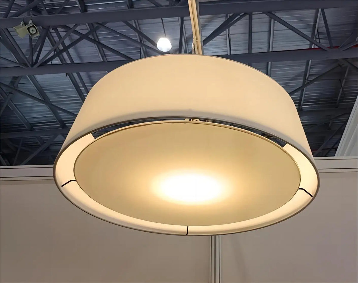 Modern Simple Chandelier Linen Cloth Art Bedroom Living Room Study Light Wabi Sabi Creative Tearoom Dining Lamp