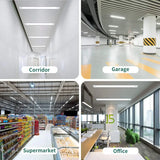 Utility LED Shop Lights Fixture with Plug 4FT 5000K 36W 3600LM Linkable Waterproof Closet Light Under Cabinet Light Ceiling Tube