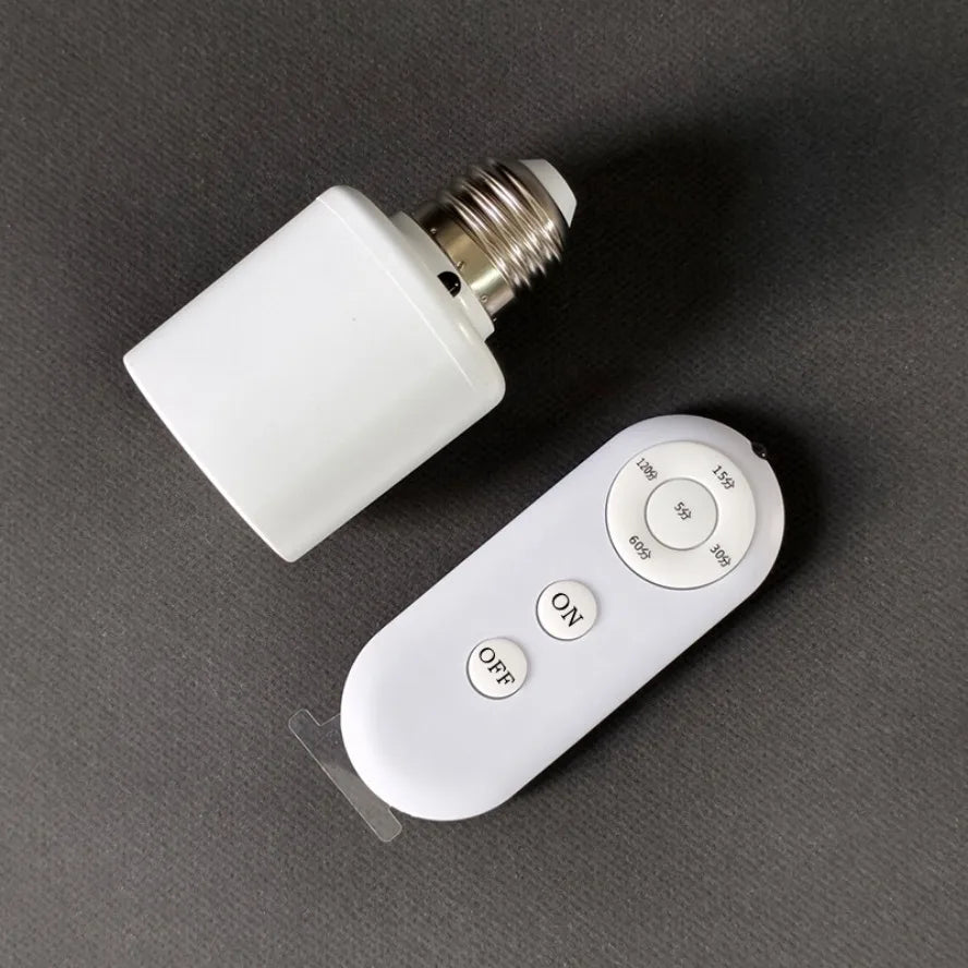Wireless Remote Control E27 Lamp Holder - Smart Timer Switch for 110V/220V