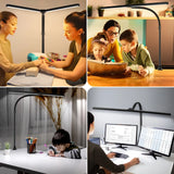 Double Head Led Clip Desk Lamp book decors lamp Dimmable Computer Led Monitor Light Table Lamp Office Home Reading Lighting