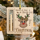 Money Storage Christmas Tree Hanging Ornament Clear Piggy Bank Christmas Decoration 2026 Cash Slot Hanging Pendant Navidad Decor