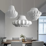 Noguchi Isamu Style Rice Paper Pendant Light - Japanese Wabi-Sabi Ball Ceiling Chandelier Lamp Fixture for Bedroom, Living Room & Restaurant
