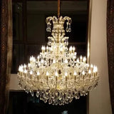 Luxury Large Crystal Chandelier - Modern Led Candle Chandelier For Hotel Lobby Villa Living Room & Entryway Lighting