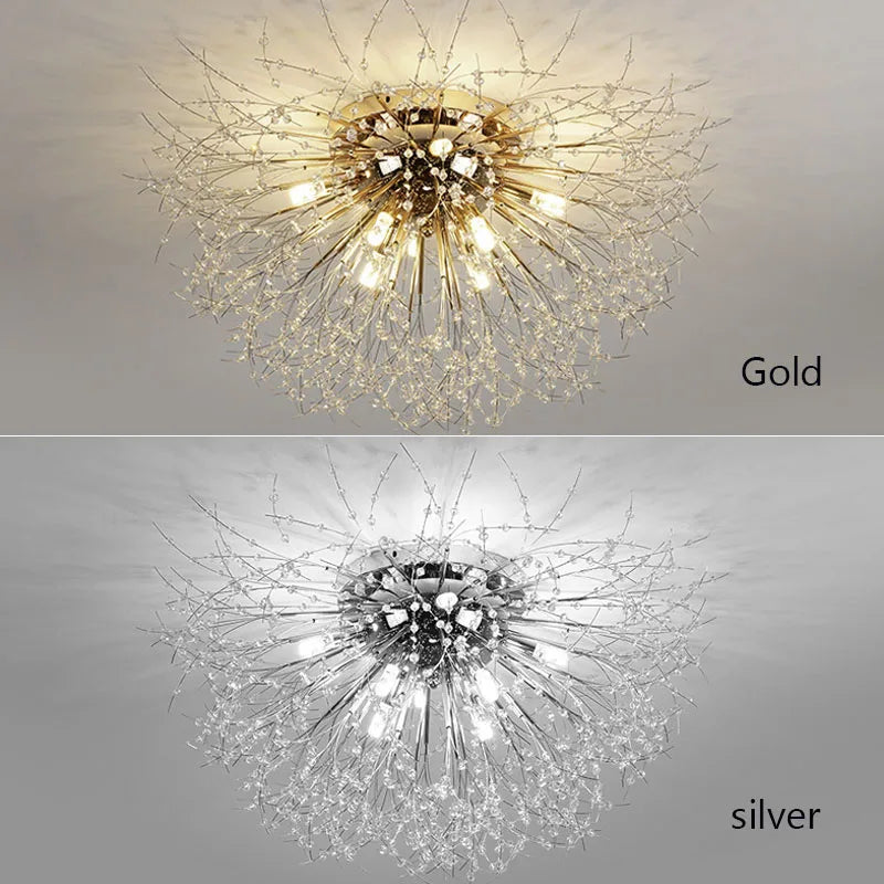 Nordic Modern dandelion LED ceiling lamp 110V-240V decoration household children's bedroom room firefly ceiling chandelier lamps