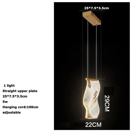 Luxury Hanging Acrylic Chandeliers for Bedroom Living Dining Room Office Hall Iron Paper Hanging Lamps Nordic Branch Chandeliers