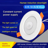 Household Led Spot Light Infrared Sensing Led Ceiling Lamp Night Light Down Lights Sound-controlled Practical