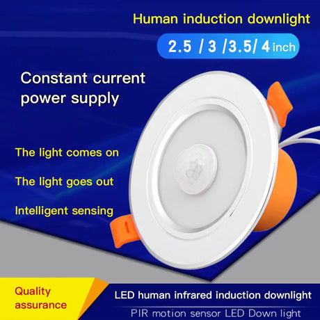 Household Led Spot Light Infrared Sensing Led Ceiling Lamp Night Light Down Lights Sound-controlled Practical