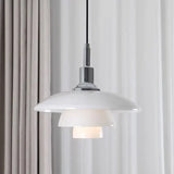 Designer Dish Glass Pendant Lighting Nordic Bedroom Hotel Home Decoration  Fixtures Three-layer White Gold Silver