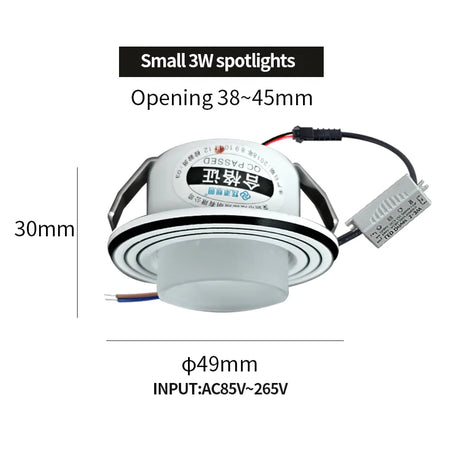 Recessed mini Spotlight 1w 3w LED ceiling light 110 volt 220V embedded decorative small downlight with driver set