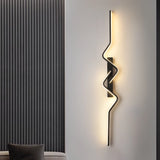 Nordic Matte Black Linear Decor Light - Luxury Indoor Sconce for Modern Villa