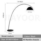 Nordic Light Luxury Fishing Rod LED Floor Lamp - Modern Vertical Arc Standing Light Fixture for Living Room Sofa & Bedroom Bedside