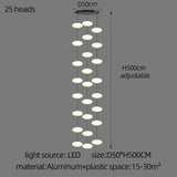 Modern Led staircase chandelier living room hanging light designer Villa duplex building  oval string attic pendant lighting