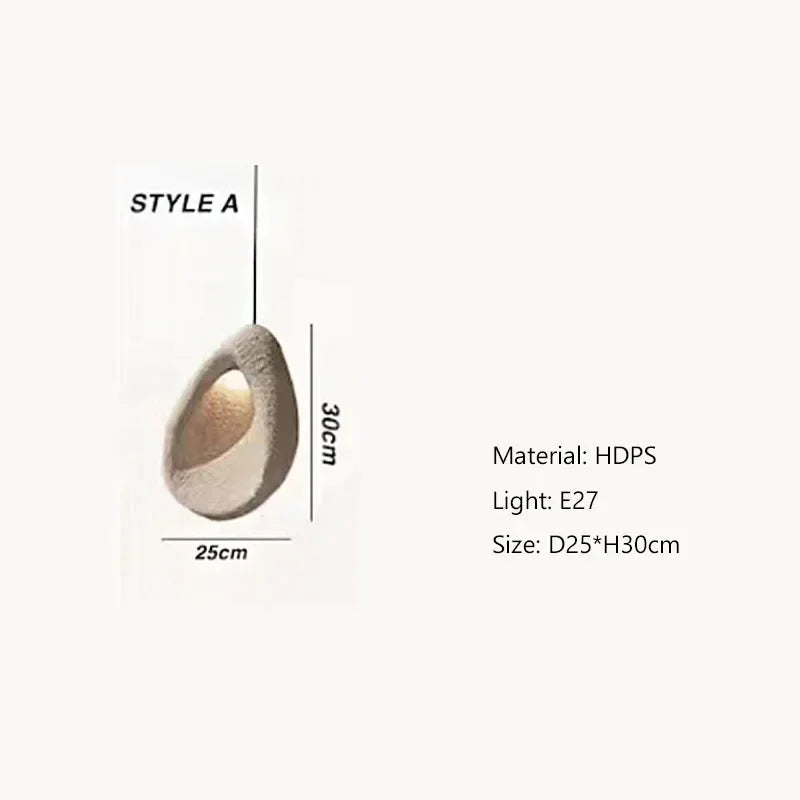 Modern Wabi-sabi Handmade Led Pendant Light Living Dining Room Irregular Chandelier Home Decor Loft Bedroom Hanging Lamp Fixture