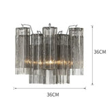 Italian Murano Glass LED Wall Lamp - Luxury Decorative Sconce Light Fixture for Bedroom Bedside, Living Room & Restaurant