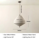 Wabi Sabi Fabric Pendant Light Japanese White Cloth Chandelier Nordic Restaurant Dining Room Home Decor Lantern Hanging Light