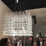2026 Luxury Cube Glass Chandelier - Modern Villa & Hotel Lobby Hanging Lamp
