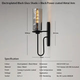 Caren Lighting Luxury wall sconces Shadow Modern nordic wall lamp e27 glass filement Edison hotel bedroom decorative interior