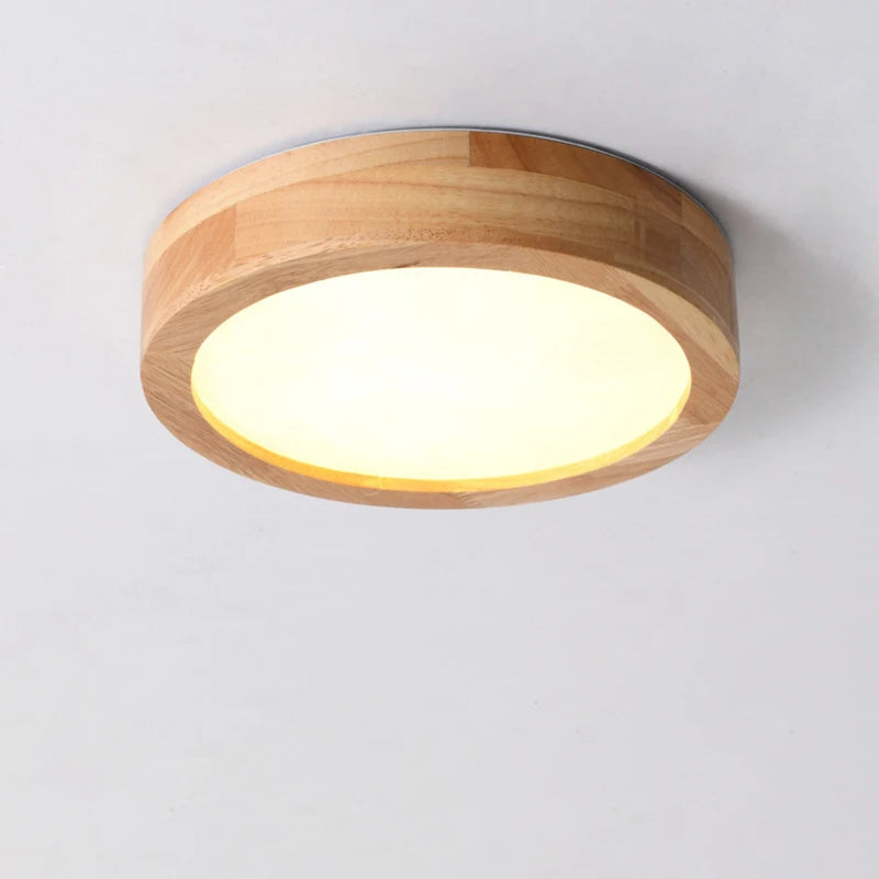 Simple Round ceiling lights Bedroom Led Ceiling Lights Wood Lamp Home Decor Lampen Nordic Corridor Study Kitchen Dining Lamp