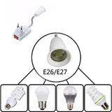 E27 Flexible Extension Converter LED Light Lamp Bulb Extend Adapter Socket Wall Socket Lamp Base Holder Screw Socket EU US Plug
