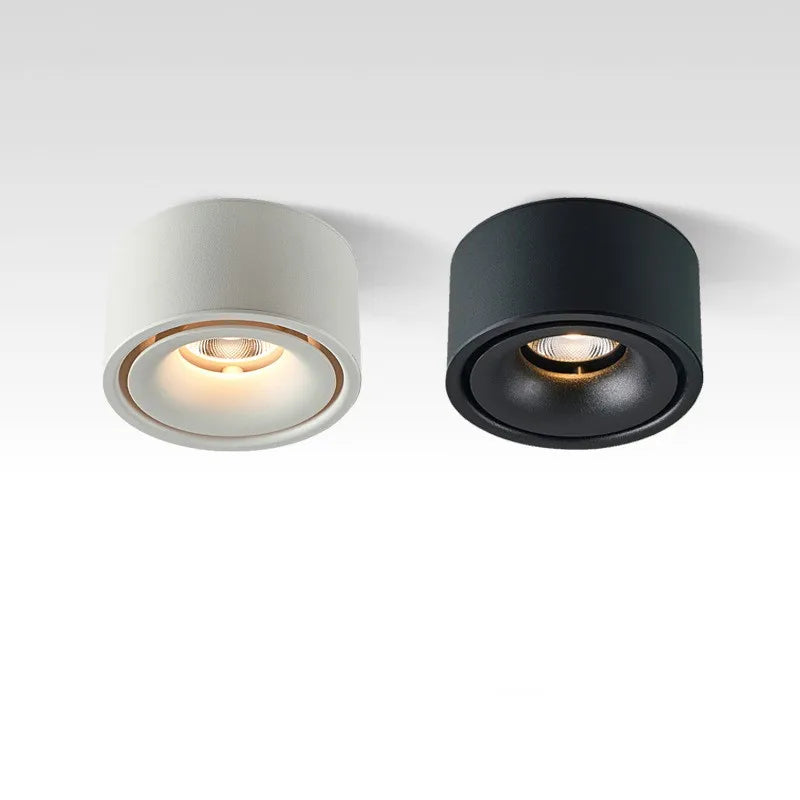 Round Surface Mounted LED Downlights 7W 12W 15W 18W Mounted Ceiling Lamps Spot Light 110V/220V driverless LED DownLight