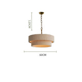 Hand Woven Cotton and Hemp Rope Chandelier  Pendant Light Adjustable Pendant Light for Kitchen Island Dining Living Room Lamp