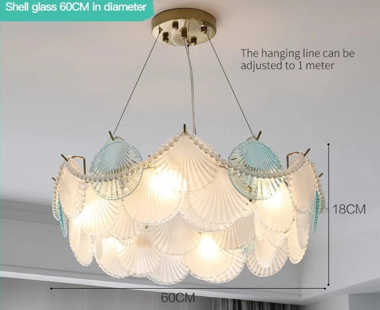 French Lamp Cream Wind Lamps Modern Simple Children&#39;s Room Bedroom Lamp Ceiling Lamp Net Red Shell Lamp 2023 New Light Luxury