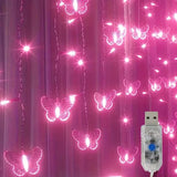 USB Butterfly String Light with 8 Modes - LED Flashing Fairy Lights