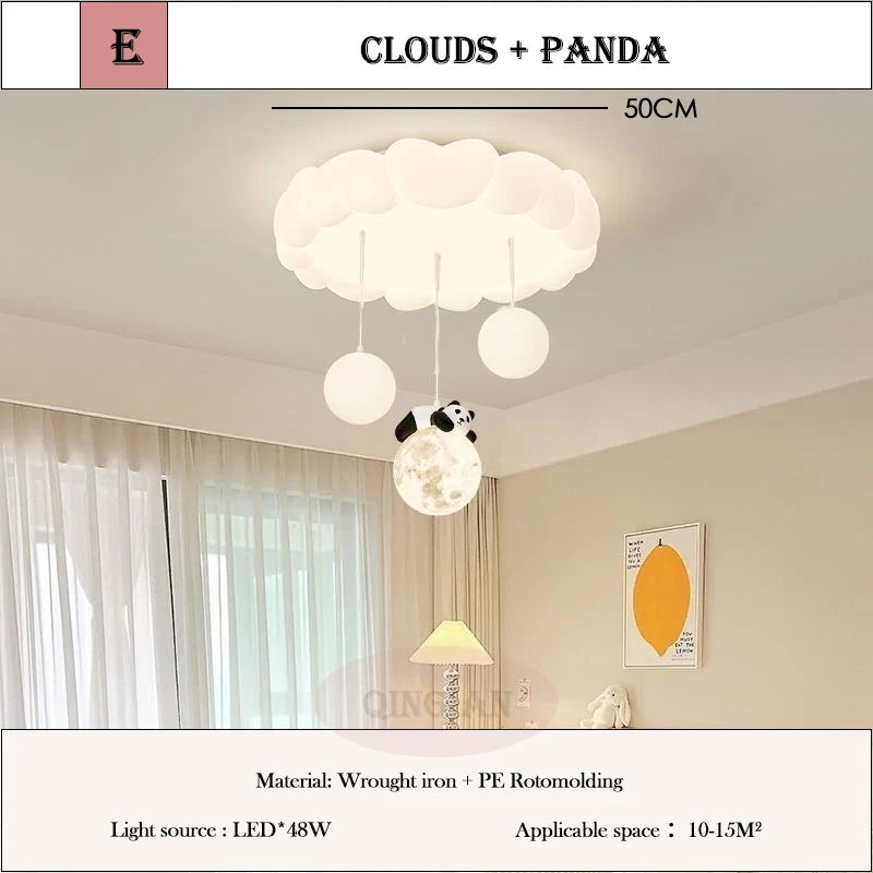 Modern Cloud LED Ceiling Light - Bubble Ball Lamp for Children's Bedroom