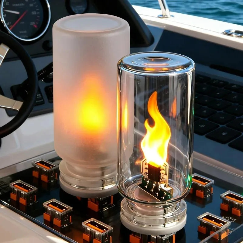 USB Car Ambient Light - LED Flickering Candle Bulb for Interior Decoration